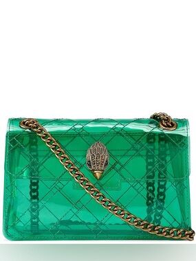 KURT GEIGER LONDON | MINI VINYL KENSINGTON TURQUOISE DRENCH Shoulder Bag NWT